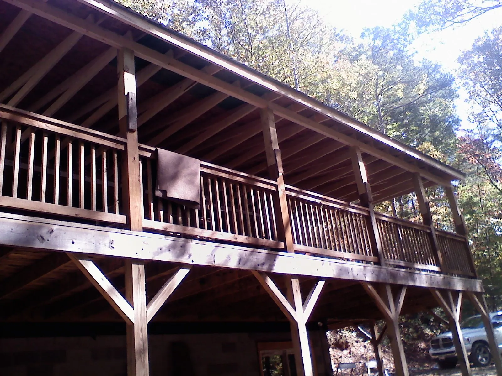 Timber framing under a new elevated porch and deck — Roof Leak Repair in Lenni by Roofing Brothers
